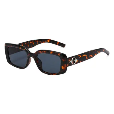 Men Fashion Full Frame Sunglasses Black Brown