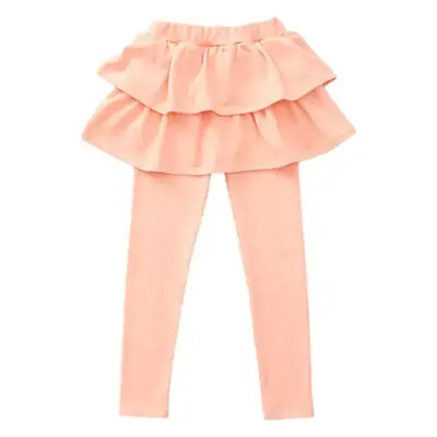 Girls Fleece Leggings Pink Grey Slim Fit 2025