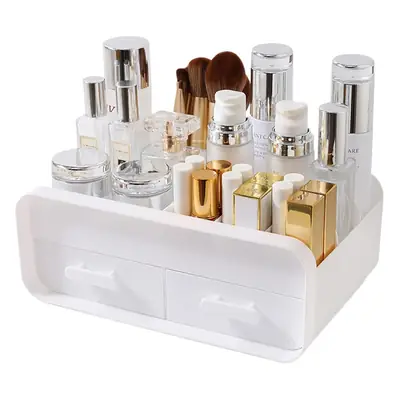 White Makeup & Skincare Storage Box with 2 Drawers