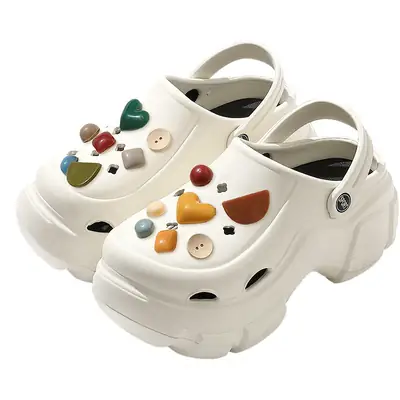 Women's Yellow Clog Sandals with Non-Slip Toe Cap