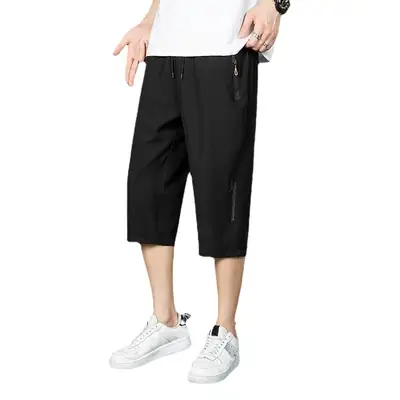 Men Ice Silk Cropped Shorts XL to 8XL
