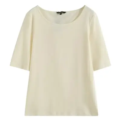 Korean Women's 35SP-2634 Short Sleeve T-Shirt Cream
