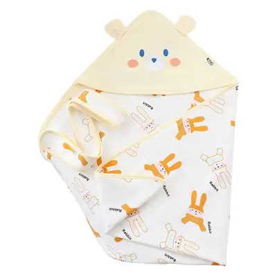 Newborn Baby Bath Towel Red White Cotton Anti-Startling