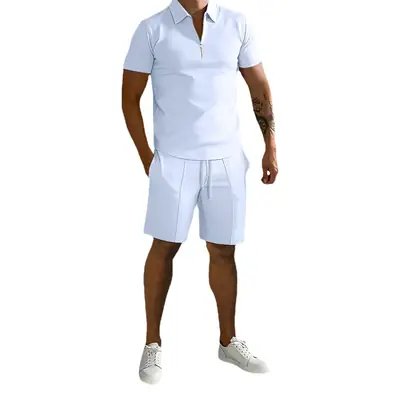 Men Green Polo Shorts 2026 Summer Casual