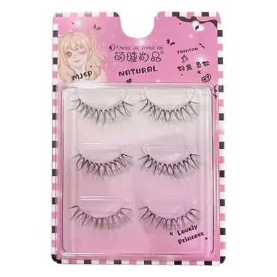 3D Ciliary Bangs False Eyelashes Transparent 3 Pairs
