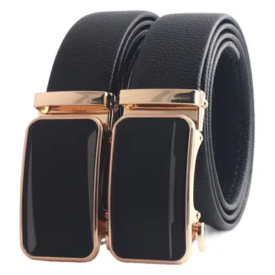 Hongsheng Belt for Men 3D Film Gold Black