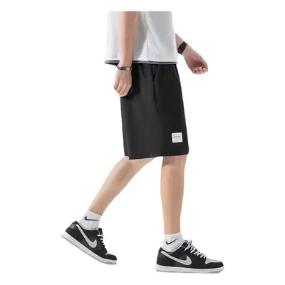 Men Ice Silk Loose Shorts with Belt