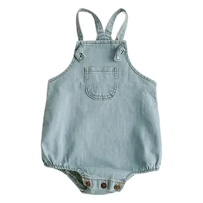 Baby Denim Bag Fart Clothes 0-3Yr Cotton Jumpsuit