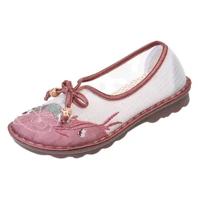 Old Beijing Cloth Shoes Summer New Mesh Breathable Comfortable Mother Shoes