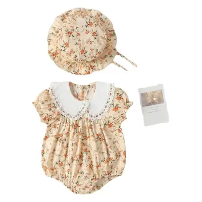 Baby Floral Summer Dress & Hat Set for Newborns