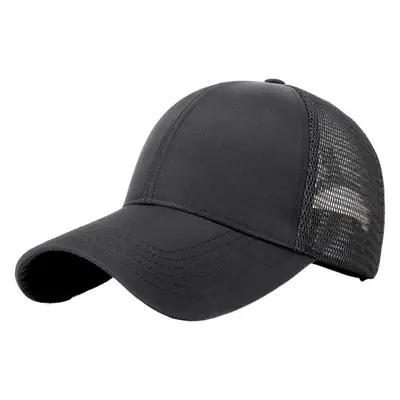 Men Blue Mesh Back Baseball Cap with Duck Tongue
