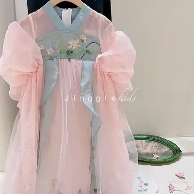 24 Summer New Nine-Quality Hanfu Embroidery Girl Costume with Shawl