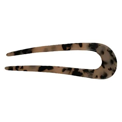 Elegant U-Shaped Hairpin with Leopard Print
