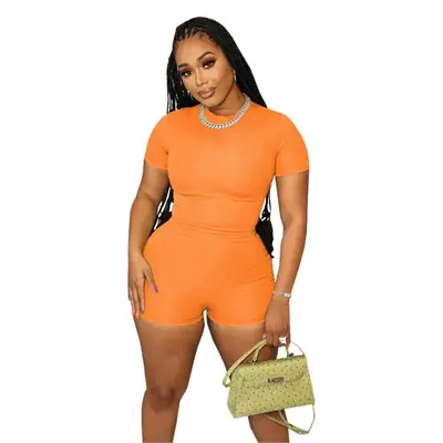 Light Blue Two-Piece Shorts Set for Women