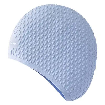 Factory direct silicone water drop swimming cap large bubble swimming cap super elastic waterproof ear protection large long hair without head