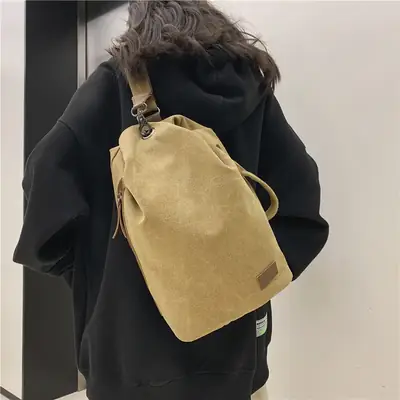 Canvas Men's Large Capacity Vintage Crossbody Bag