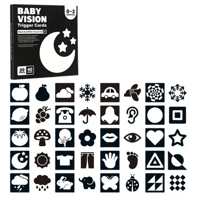 Black & White Baby Vision Card Training 0-3 Months
