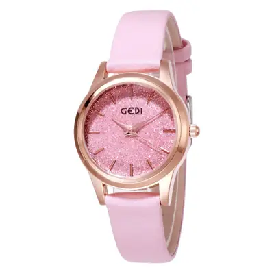 Goldie Women's Pink Glitter Quartz Watch with Rose Gold Band