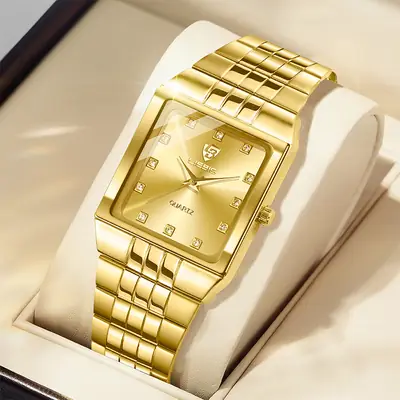 Luxury Gold Diamond Watch for Men Women