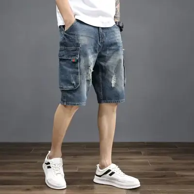 Women Skinny Wash Denim Shorts Mid Waist All Match