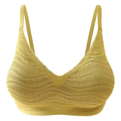 Golden Lace Underwear for Women, Small Chest, Thickened Cup, Soft Support