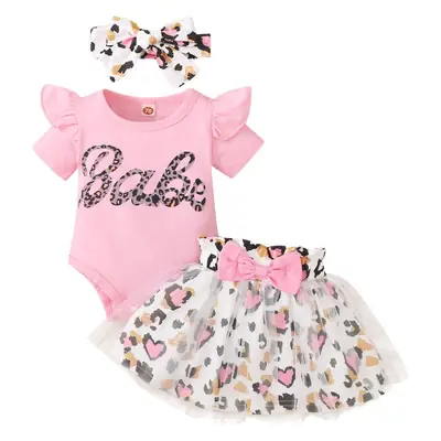 Baby Leopard Print 3-Piece Set Yellow