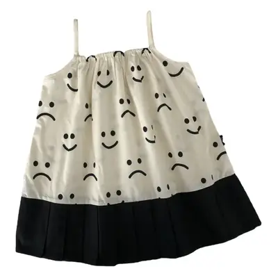 Girls Summer Korean Style Smiley Top Dress