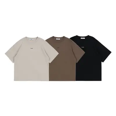 Kids Cotton Shorts Set Brown Beige Loose Fit Summer Wear