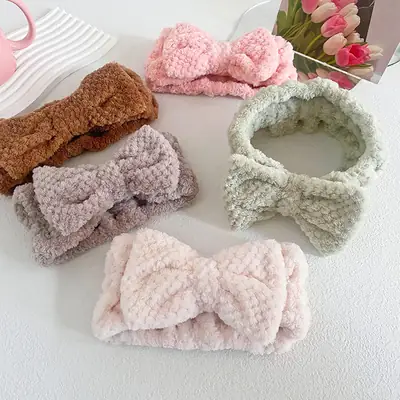 Coral Fleece Butterfly Hairband for Women