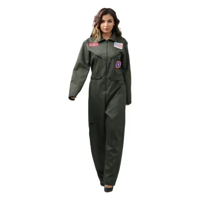 New Arrival Top Gun Pilot Uniform Green Full Body Party Costume