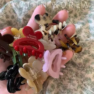 Black Rabbit Ear Hair Clip for Girls