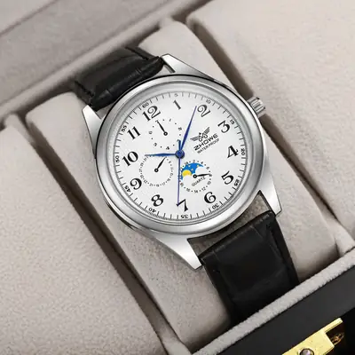 Digital All-match New Decorative Three-eye Six-pin Couple Quartz Watch