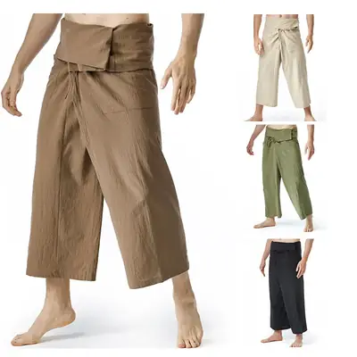 Thai Fisherman Pants Loose Yoga Pirate Harem K61