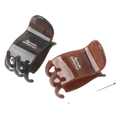 Transparent Hair Clip for Bangs & Hairpins - Brown & Black