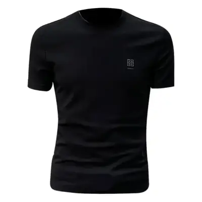 Men Black Slim Fit T-Shirt Summer 2024
