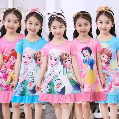 Princess Print Ruffled Nightgown for Girls
