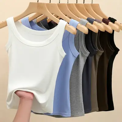 Women's New Summer Threaded Sleeveless Vest Large Size