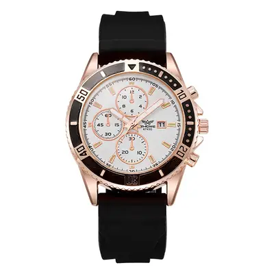 2023 Men's Silicone Quartz Watch with Three-Eye Design