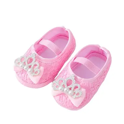 2023 New Baby Shoes 0-1 Years Old Baby Soft Sole Toddler Shoes 2-6-August Newborn Shoes Girls' Princess Shoes
