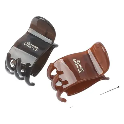 Transparent Shark Clip for Hair with Gold Plated End