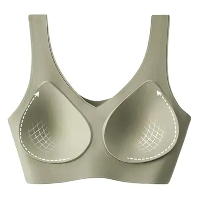High Quality Fixed Machine Washable Non-running Cup Underwear Traceless Comfortable Sports Non-rimless Beautiful Vest-style Thin Bra