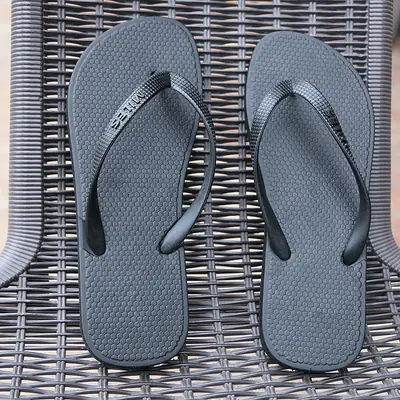 Black Korean Style Flip Flops Summer Sandals
