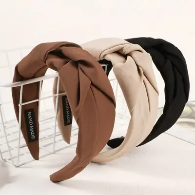 Black Korean Retro Hair Hoop Women's Wide-brim Elegant Headwear