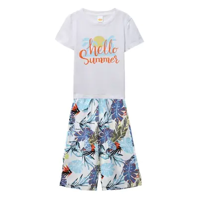 Shelle Summer T-Shirt & Printed Shorts Set for Girls
