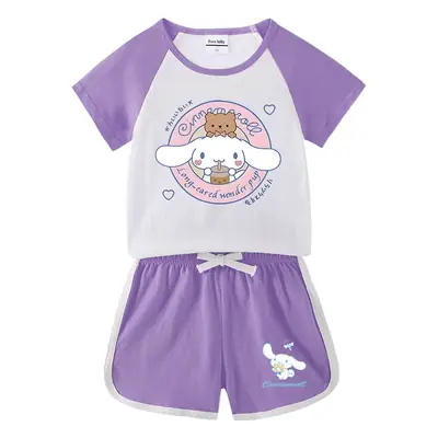 2023 Kids Summer T-Shirt Shorts Set Gray White
