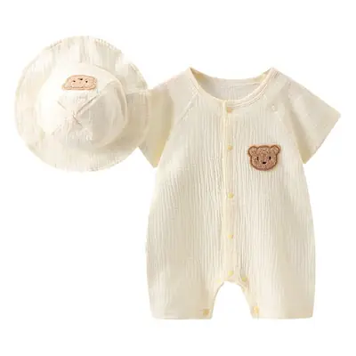 Baby Cotton Jumpsuit with Hat for Newborns