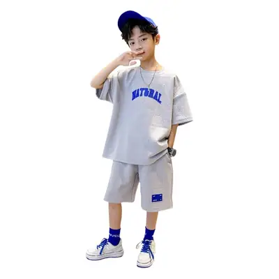 Boys 2023 Summer Suit Natural Blue Shorts Set