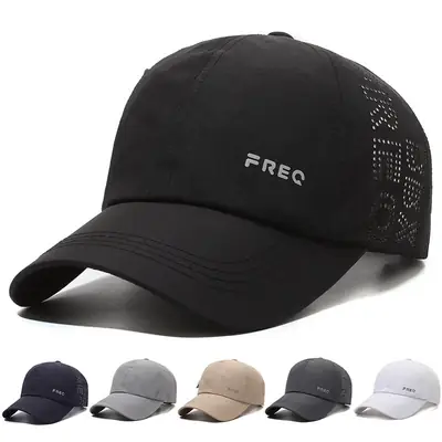Men Sun Protective Duckbill Cap Black Grey Beige White