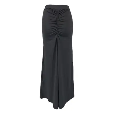 2025 Women's Hip Pleated Skirt Peach Black High Waist