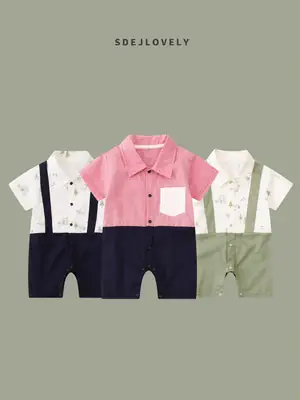 Baby Cotton Shorts Set Short Sleeve Baby Suit